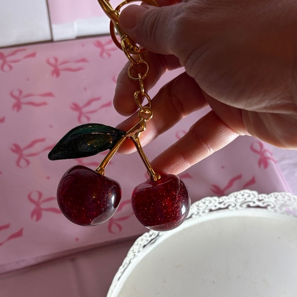 Elegant Cherry Dangle Earrings - Picture 5 of 7